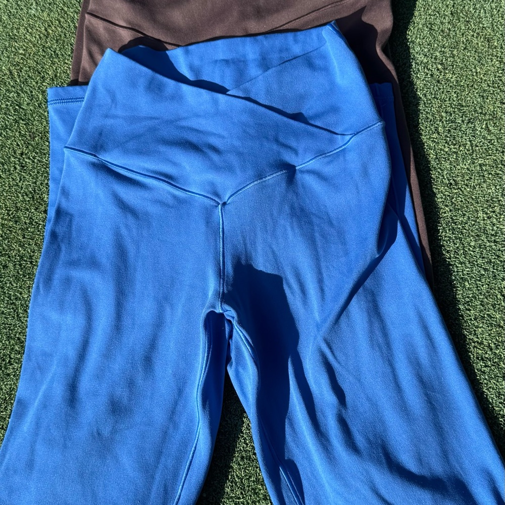Aerie Blue and Brown Leggings small
